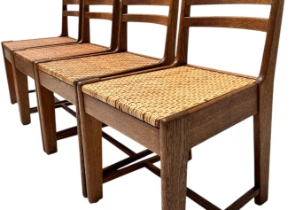 Four Modernist Art Deco Dining Room Chairs by Bas van Pelt for My Home, 1930s